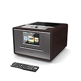 FERNBEDIENUNG: Beherrschen Sie Ihre Radioeinstellungen einfach und wechseln Sie zwischen den Modi, indem Sie die mitgelieferte Fernbedienung verwenden. Stellen Sie Bass-, Höhen- und Equalizer-Einstellungen ein, um Musik und Audio zu verstärken. (Batterien nicht enthalten - 2 x AAA)