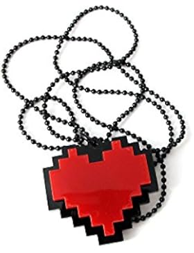 Pixels Heart Necklace - Undertale Frisk Cosplay - Plastic