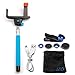 Produktbild JZK® Bluetooth Selfie Stange Stick Einbeinstativ Monopod + in1 Fisheye 180 Grad Fischaugenobjektiv + Weitwinkel + Mikroobjektiv Set Lens Kit für iPhone 4 4S 4G 5 5G 6 6 Plus iPad 2 iPad mini Samsung Glaxy NOTE 2 1 3 N7100 I9300 S4 S3 S5 I9600 DC264R sony Z2 Z3 HTC usw (blau)