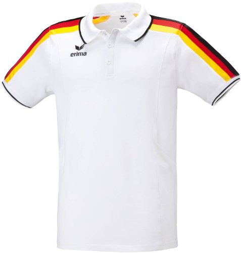 erima Uni Polo Alpha Line Germany, weiß/schwarz/rot/gold, XL/XXL, 150073