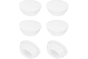 ‎PATIKIL PATIKIL 6 Stück Silikonstopfen 19 mm Silikon Lochstopfen, Runden Gummistopfen, Montagedurchmesser für 18-19 mm abdeckkappen für bohrlöcher blindstopfen, verschlussstopfen, Milchweiß