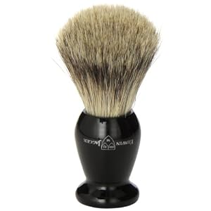 Edwin Jagger Best Badger Hair Shaving Brush with Drip Stand - Medium, Imitation Ebony - Image 4
