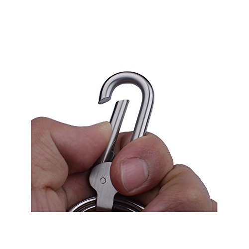 EVELTEK 2 Pack de Cintura de Acero Inoxidable Llavero Dominante Con 2 Llaves KE-18 EVELTEK 2 Pack de Cintura de Acero Inoxidable Llavero Dominante Con 2 Llaves KE-18