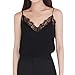 Produktbild Dame Shirt,XXYsm Sommer Oberteile Spitzen Ärmellos Träger Einfarbig Blusen Pullover Tops T-Shirt Frauen Hemd Spaghetti Bügel Bluse Tank Top Lässig (XL, Schwarz)
