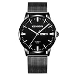 Hunpta@ Uhren, Armbanduhr Watch Luxus Quarz Sport Military Edelstahl Zifferblatt Band Armbanduhr