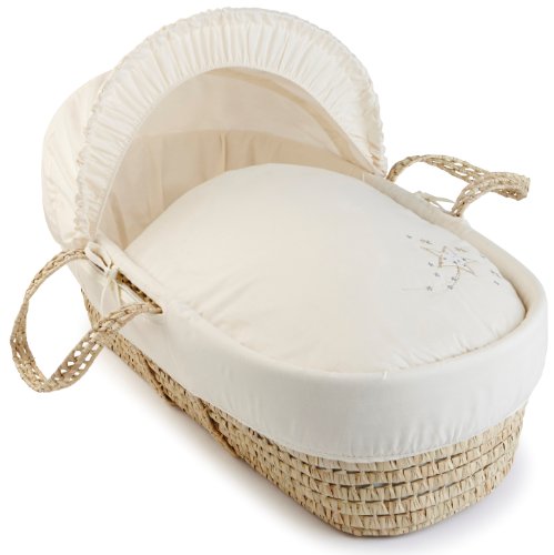 Clair de Lune Starburst Palm Moses Basket (Cream)
