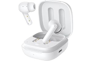 QCY - T13ANC, Casque entièrement sans Fil avec boîtier de Charge – Blanc, uni