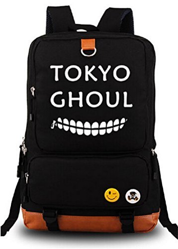 Preisvergleich Produktbild Siawasey Schulranzen, Motiv: japanischer Anime, aus Leinen schwarz Tokyo Ghoul