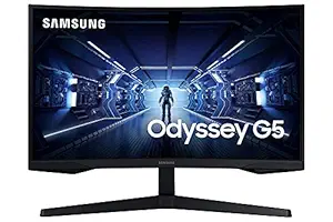 (Renewed) Samsung 27-inch (68.4 cm) Curved Gaming Monitor- Full HD, AMD Free Sync - LC27G55TQWWXXL