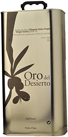 Organic Extra Virgin Olive Oil - Oro del Desierto - Spain - Andalucia - 5lt can (5lt can -large) Olive oil 5