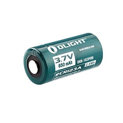 Olight® 16340 RCR123A Akkus Lithium-ion wiederaufladbar Batterie 3.7V 650mAh – 2-er Pack (original und geschützt) - 3