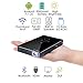 Price comparison product image ExquizOn Mini Pico Projector, DLP HD Video Projector Wireless WIFI Pocket Projector for Home Theater Cinema, Ultra-Portable Android 7.1 Projector Built-in Rechargeable Battery Smartphone LED Projector, Come with HDMI Cable