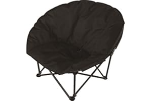 GR8 HOME Eurotrade W Ltd Deluxe Portable Black Padded Cushion Folding Outdoor Camping Travel Festival Beach Garden Fishing Moon Chair Foldable Seat