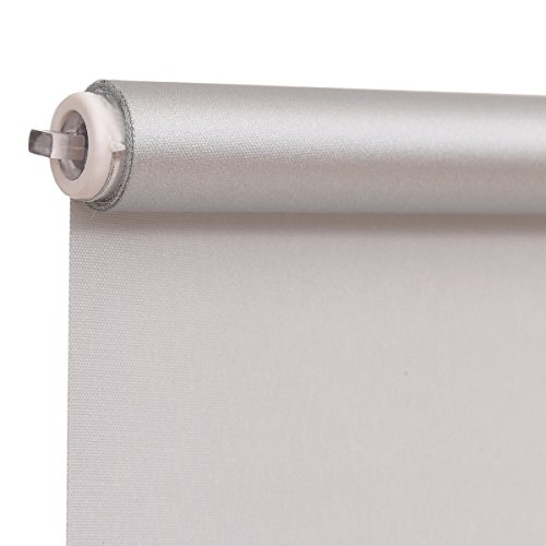 Costway Verdunkelungsrollo Fensterrollo Klemmrollo Thermorollo Seitenzugrollo Klemmfix-Rollo ohne Bohren 110x150cm Farbwahl lichtundurchlässig (Weiß) - 6