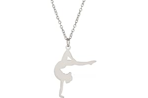 EUEAVAN Inspiration gymnastique pendentif collier Ballet ballerine sport danse Solo USA gymnastique Choker équipe bijoux fille femme Coach fille