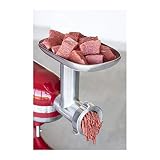 accesorios kitchenaid chile Duradero picadora de carne de metal para procesar de ingredientes a saludable, fresco, recetas, picar de carne fresca para salchichas y hamburguesa, ralladores de queso duro, trocear de pan seco y mucho más se puede en nevera o congelador vorgekühlt, de modo que la temperatura fría, se mantenga, para limpio y buena procesamiento de la carne