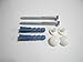 Price comparison product image WC TOILET PAN BIDET FIXING KIT SET SCREWS PLUG WASHER WHITE CAP