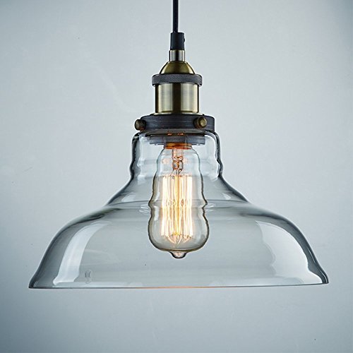 Preisvergleich Produktbild Saint Mossi® Industrie Loft-Pendelleuchte Antik Deko Design Glas Schirm innen Pendelleuchte Hängeleuchte Vintage Hängelampen Hängeleuchte Pendelleuchten E27