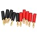 Generic 4mm Gold Plated Banana Plug Connectors Adapter Speaker 10pcs Black+Red-14013126MG RS.275.00