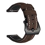 V-MORO Gear S3 Frontier/Classic Watch Armband,Galaxy Watch 46mm Armband, Echtes Leder Ersatzband Uhrenarmband für Samsung Gear S3 Classic Watch (P-Leder braun)