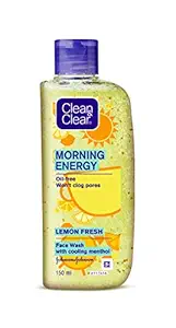 Clean & Clear Morning Energy Lemon Fresh Face Wash, Yellow, 150 ml