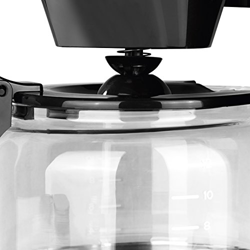 Kaffeemaschine mit individuell einstellbaren Mahlgrad, Mahlwerk, 24H Timer, Warmhalteplatte mit Abschaltautomatik und austausch- & waschbaren Kaffeefilter ( Einzelbohnenbehälter geeignet für ganze Bohnen UND gemahlenen Kaffee, 1050W ) Version 2017 - 5