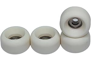 LEEFAI Ruote professionali per tastiera, in uretano, colore bianco sporco, ruota per fngerboarding per interni ed esterni, dimensioni 7,5 x 4,5 mm