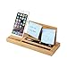 Produktbild QJXSAN Handyhalter Bambus Holz Stifthalter Basis Schreibtisch Telefonhalter Lagerung Briefpapier Schutt Finishing Box Holztisch Lagerung Telefon Halter