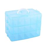 Netto Gewicht: 505g sourcing map Reise Plastik 30 Fächer Schminken Kosmetik Halter tragbar Speicherung Koffer DE