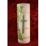 Konfirmationskerze K-93hg in vers. Farben inkl. Namen und Datum - auch zur Kommunion