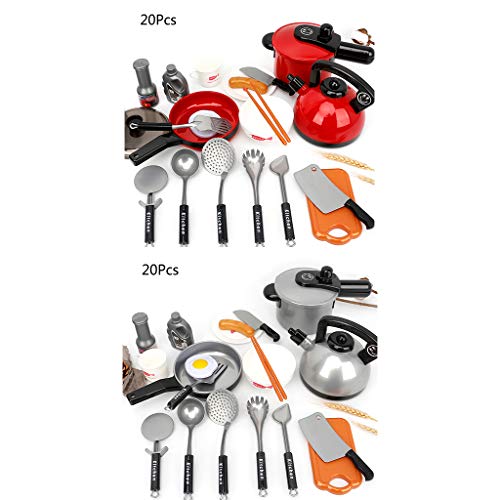 Preisvergleich Produktbild SHINAN 20Pcs / Set Simulierte Küche Utensilien Kochtöpfe Pans Kochgeschirr Kochgeschirr Kochwerkzeuge Spielzeug Für Kinder Kinder Kinder Kinder Spielen Haus Spielzeug