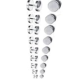 9 Paare 3-12 mm Tian Edelstahl Herren Ohrstecker Creolen...