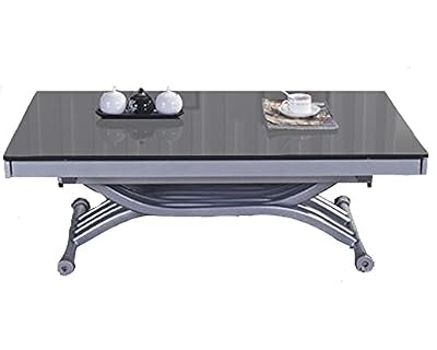 RDM Concept Table basse relevable à allonges Zen - Verre Gris