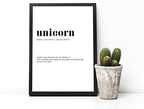 Funny Adult Unicorn Dictionary Definition A3 or A4 Print [UNFRAMED]