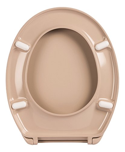 WC-Sitz Siena beige | Toilettensitz | WC-Brille aus Duroplast-Kunststoff | Edelstahl-Scharnier | Fast-Fix-Schnellbefestigung | Toilettendeckel | Klodeckel | WC Deckel | Klobrille - 6