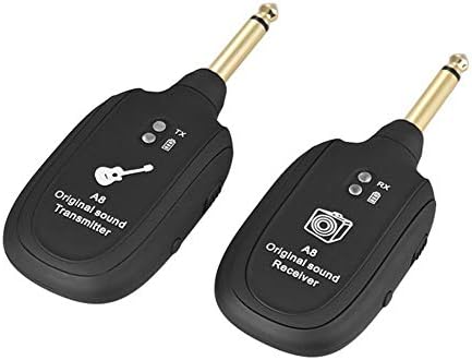 Abboard UHF Wireless Guitar Transmitter Receiver System Rechargeable Battery 50M Transmission Range