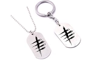 MAYDEE Dead Daylight Halskette Silber Hundemarke Anhänger Geschenk Männer Frauen Spiel Halsreif Zubehör