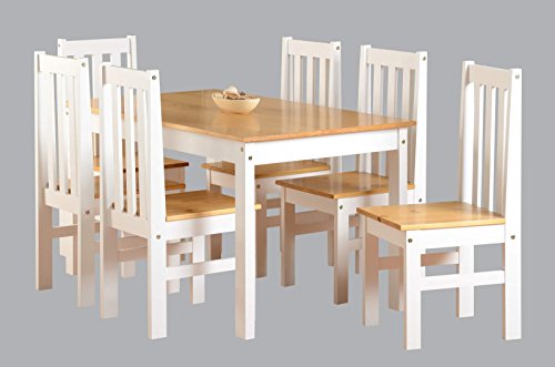 Ludlow (1+6) Dining Set Oak/White