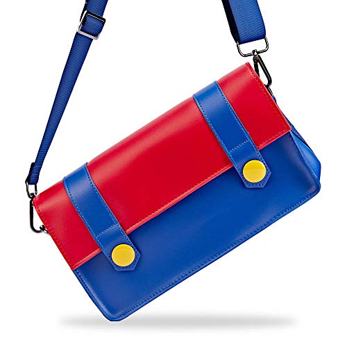 Funlab Funda de Transporte de Viaje Compatible con Nintendo Switch Console y Accesorios, Bolsa de Mensajero Bandolera de Cuero Impermeable, multiuso casule Daypacks para niños y niñas