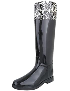 Gummistiefel Gummi Damenschuhe Gummistiefel Blockabsatz Blockabsatz Ital-Design Stiefel
