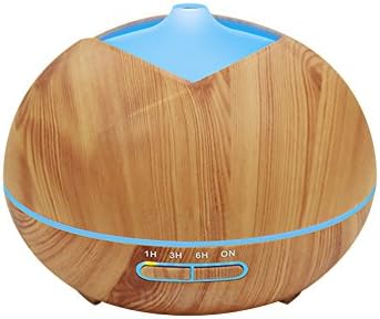 Freelink 400ml Wooden Fragrance Humidifier Household Essential Oil Aromatherapy Ultrasonic Air Humidifier Air Purifier - Yellow Wood