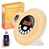 Wadeo Sunrise Alarm Clock, Wake Up Light Sunrise Alarm Clock With 6-color Switch And Fm Radio, Daylight Alarm Clocks With Multiple Nature Sounds, Touch Control & Snooze Function