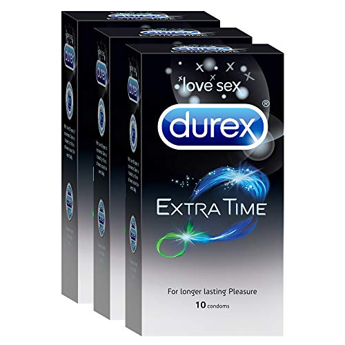 Durex Condoms - 10 Count (Pack of 3, Extra Time) RS.399.00