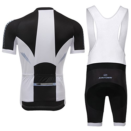 iCreat Fahrradbekleidung Kurzarm Trikot & Trägerhosen Hose Sets Radfahren Rad NEU mit Silikonmatte S bis XXXL - 2