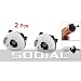 Produktbild SODIAL(R) 2 St¨¹ck Schwarz Wei Panda geformte Auto Lufterfrischer Parf¨¹m mit zwei Clips