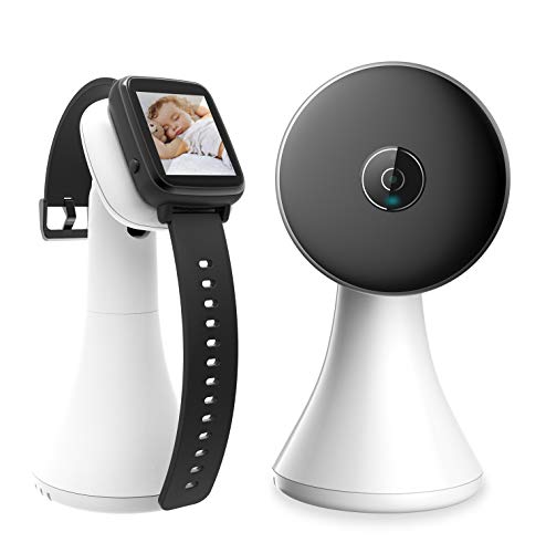 Babyphone mit Kamera Video Smart Baby Monitor Handgelenk Bildschirm Nachtsichtkamera Temperaturüberwachung Schlaflieder, Nachtsicht, Intercom-Funktion VOX Mode Weiß/Schwarz