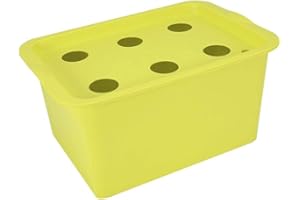 MAVIS LAVEN Kit de cultivo del sistema hidropónico, 6 hoyos Sitio de la planta Kit de cultivo del sistema hidropónico Burbuja Caja de gabinete para jardín interior al aire libre(verde)