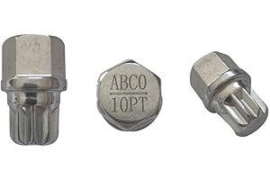 MARJS For Volkswagen VW ABC 0/10 Replacement Security Master Anti Theft Locking Wheel Nut Key Bolt Remover Tool For VW ABC 0/10 10 Spline