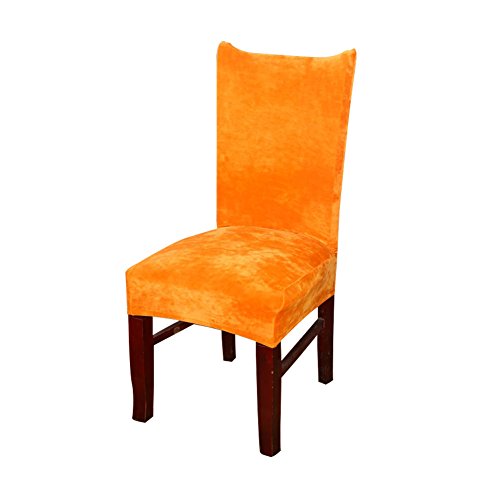 zhihong Universal Stretch Fox Flor Stoff Stuhl Bezüge abnehmbar waschbar Zeremonie Hotel Esszimmer Küche Bar Esstisch Sitzbezug Restaurant Hochzeit Teil Decor Orange