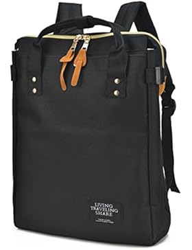 Tibes Lässige Leinwand Rucksack Vintage Unisex Daypack